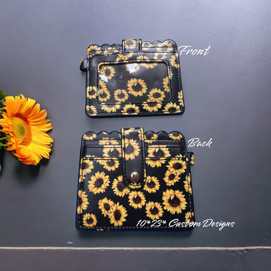 Sunflower mini card wallet