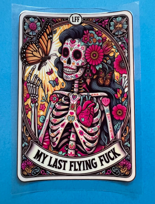 My Last Flying F Tarot Card Decal #1