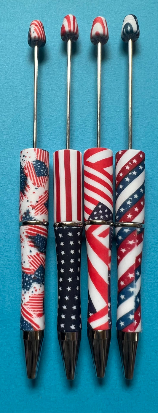 Beadable Pen Bundle American Flag