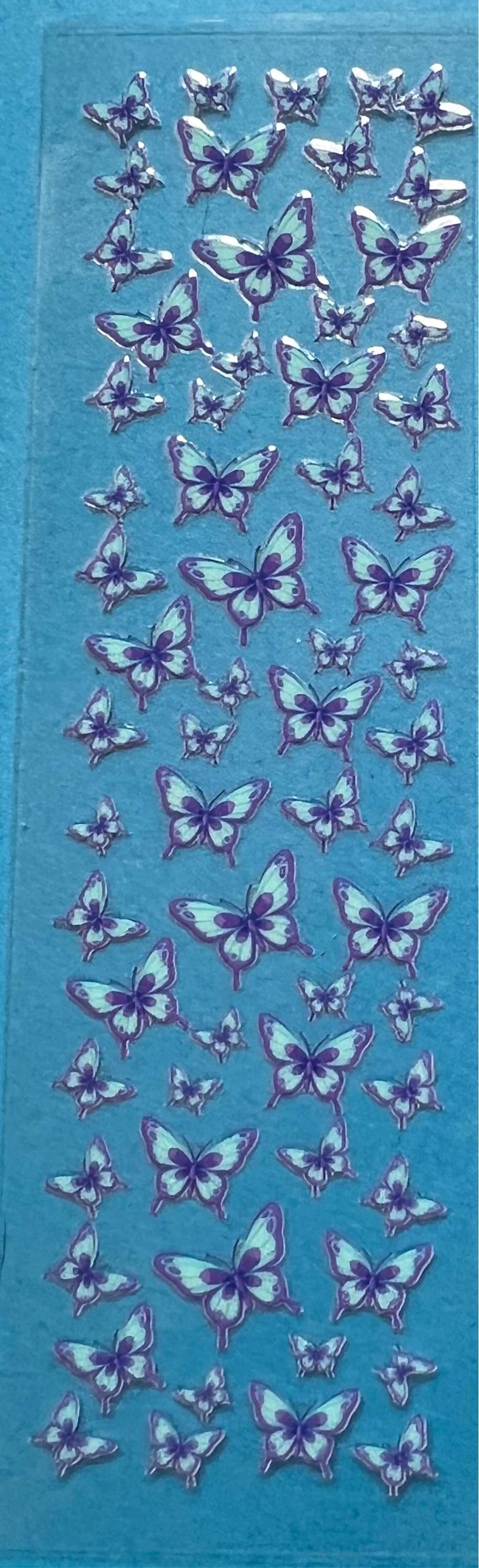 Purple butterflies pen wrap UVDTF