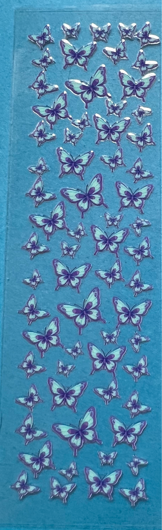 Purple butterflies pen wrap UVDTF