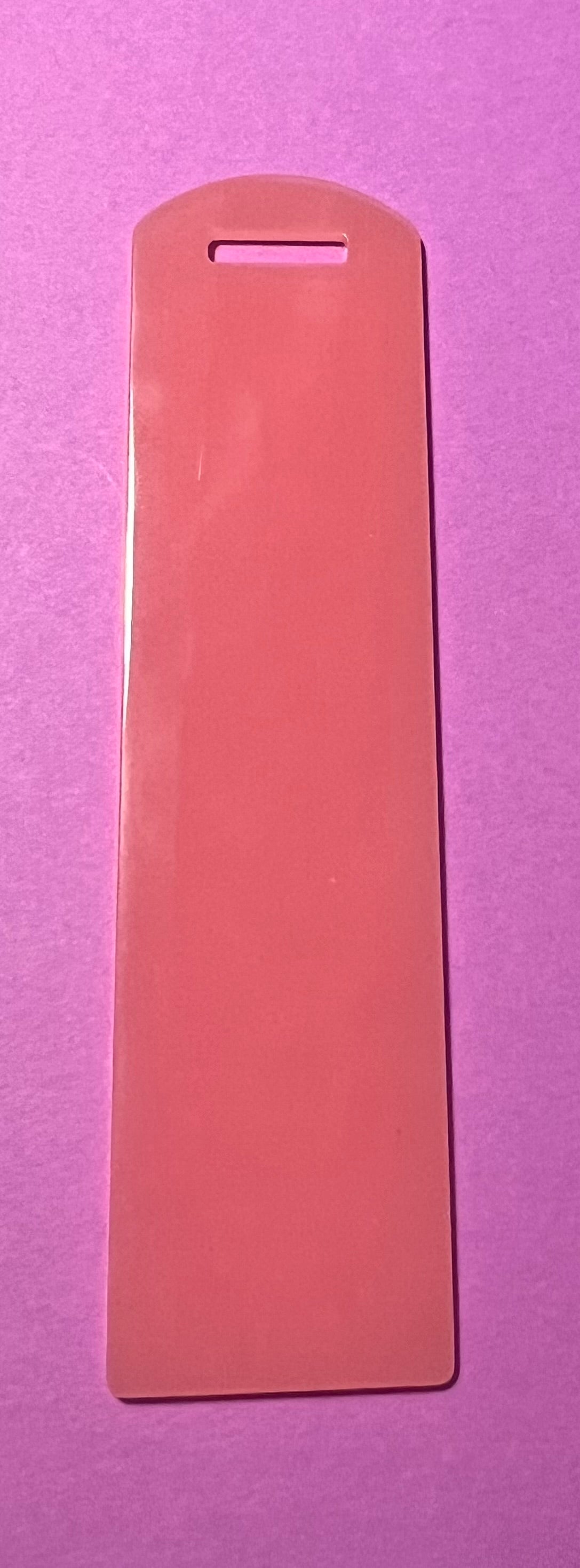 Glow in the dark peach acrylic bookmark