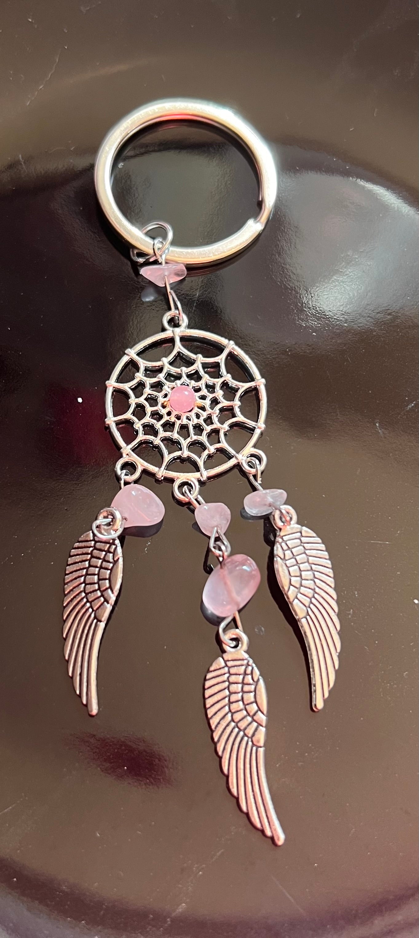 Pink Dream catcher keychain