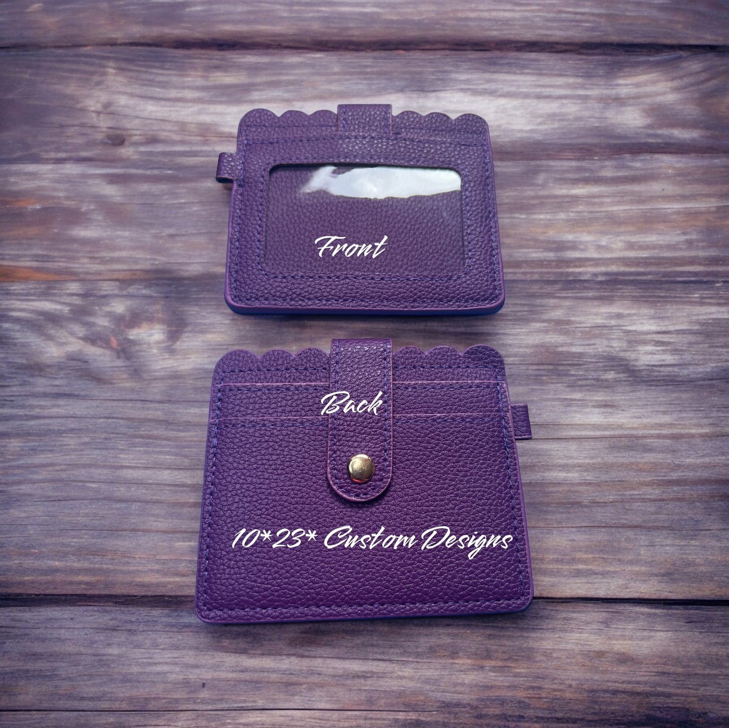 Purple mini card wallet