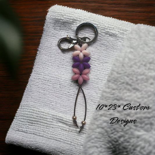 Small Triple Flower keychain style 2