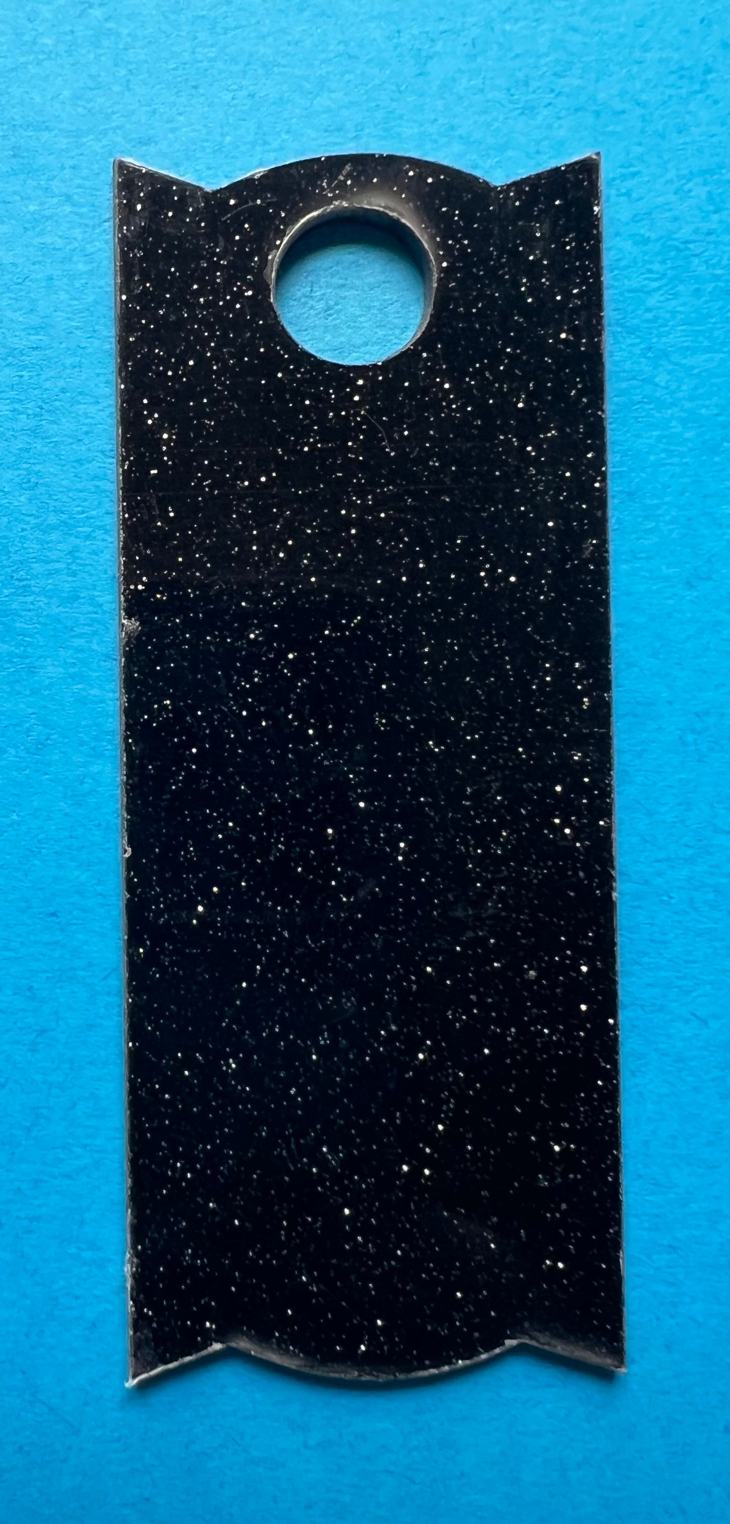 Acrylic Lid Topper Black Glitter