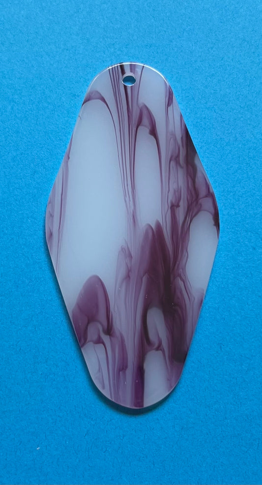 Marble Purple Acrylic Keychain Blank