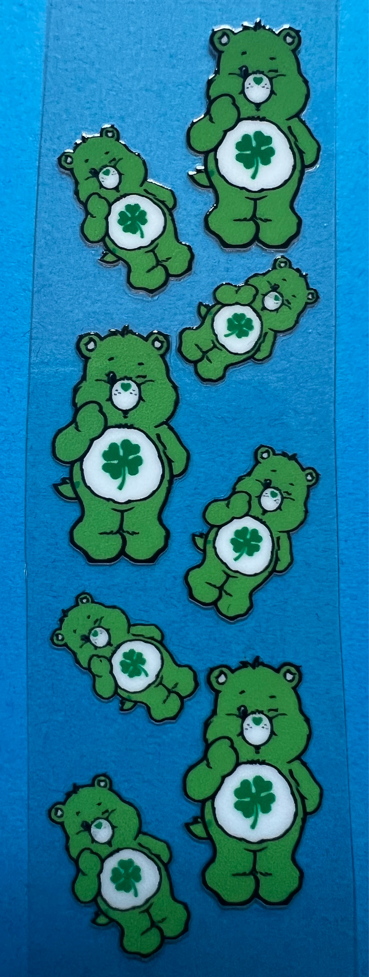 Green Care bear pen wrap UVDTF