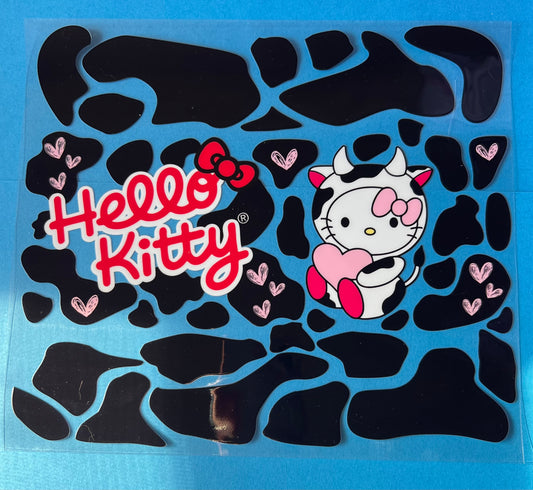 20oz uvdtf cup wrap Hello Kitty Cow