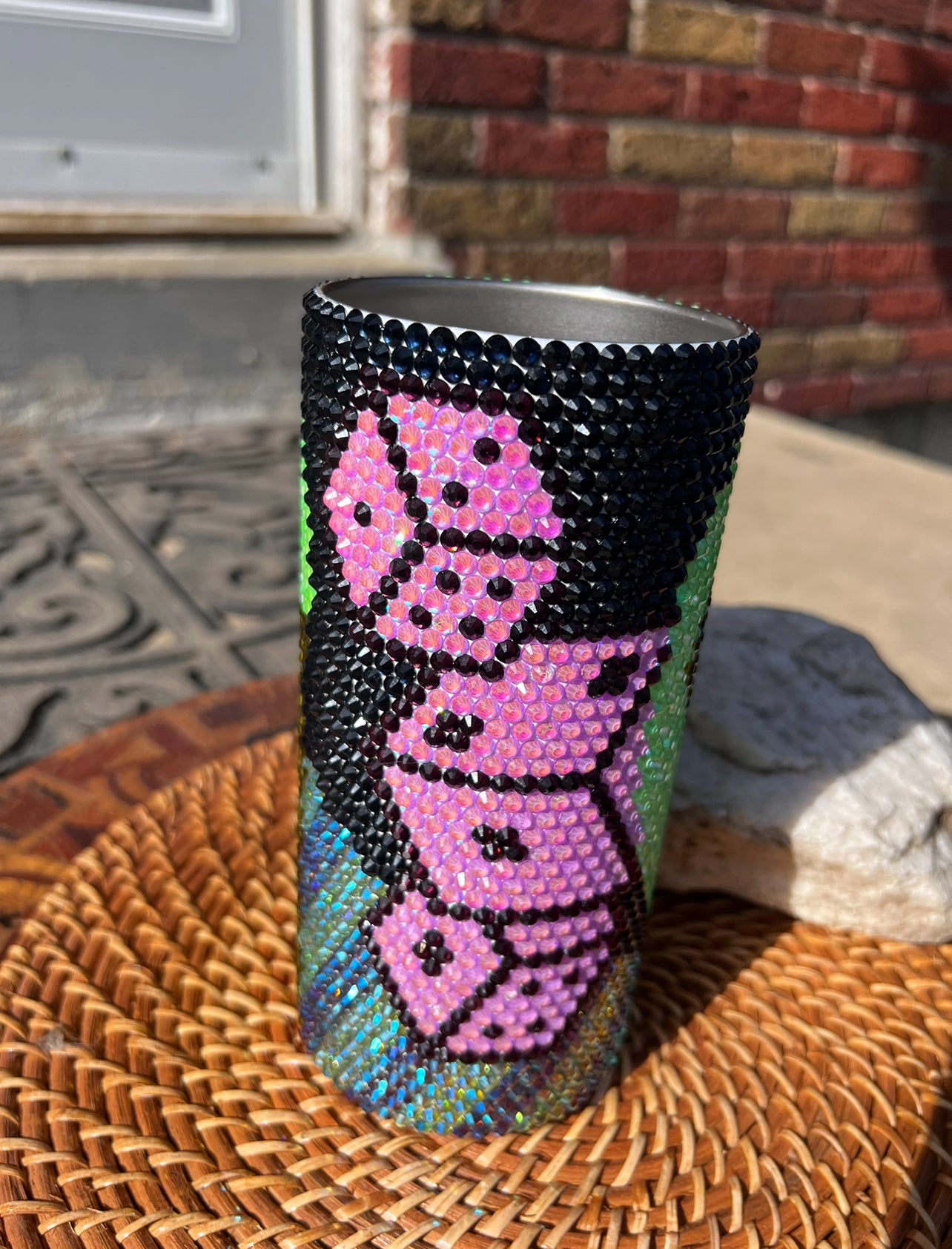 Oogie Boogie 22oz Glass Rhinestone Tumbler