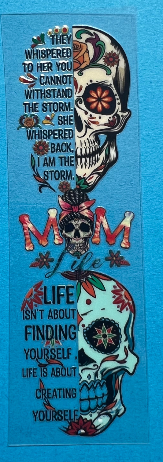 Skull Mom pen wrap UVDTF