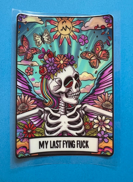 My Last Flying F Tarot Card Decal #2