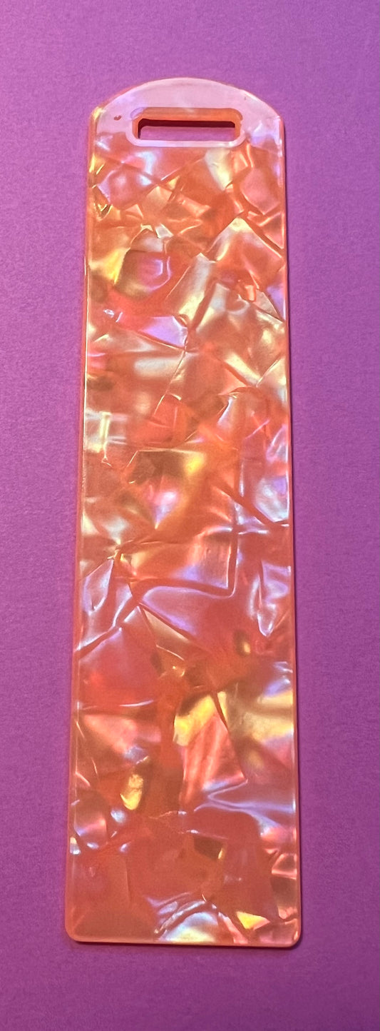 Orange shell acrylic bookmark