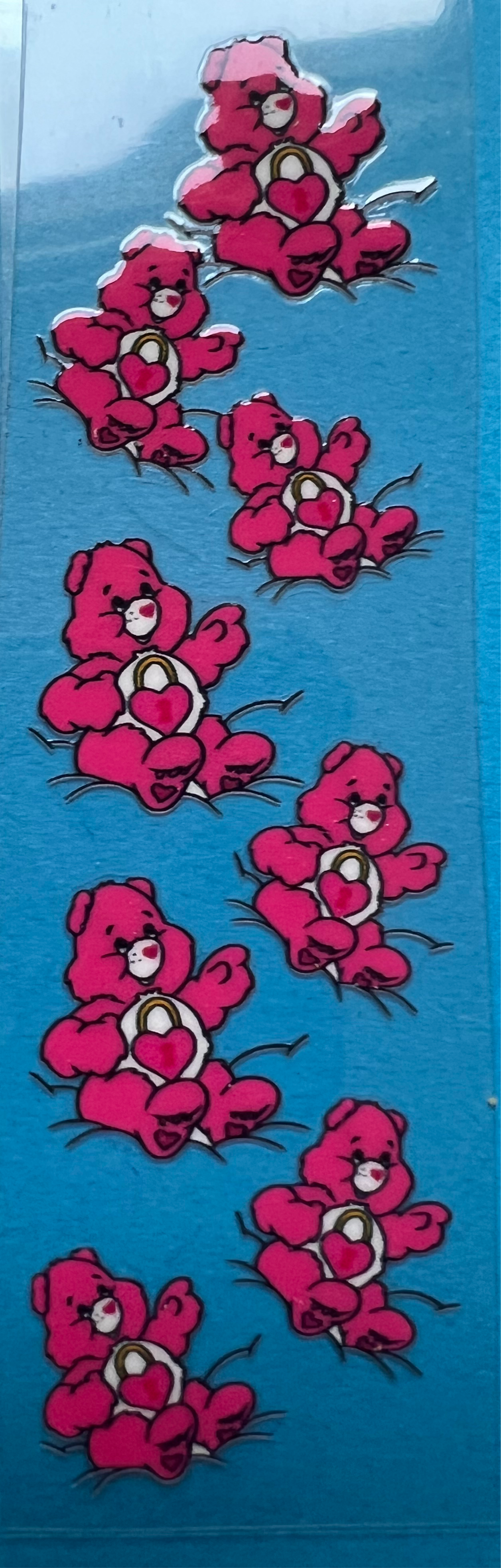 Pink CARE bear 3 pen wrap UVDTF