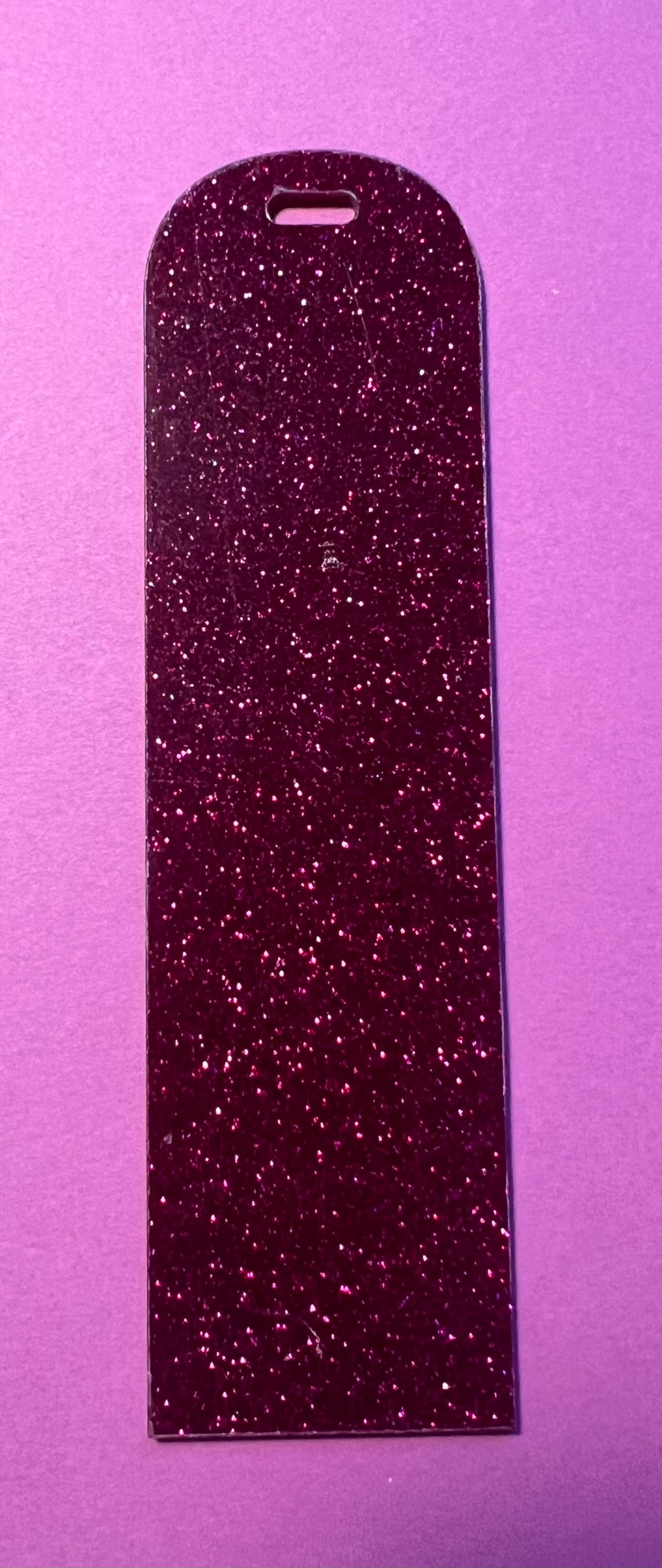 Dark purple glitter acrylic bookmark