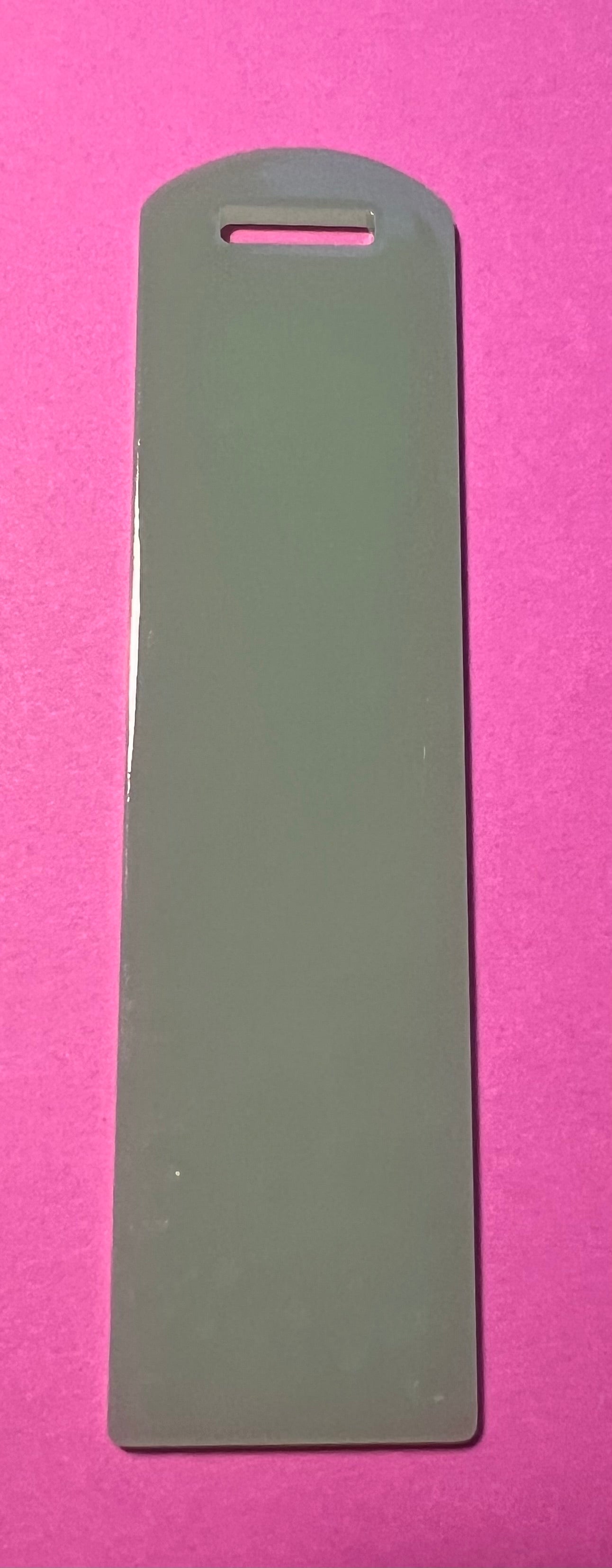 Glow in the dark green acrylic bookmark