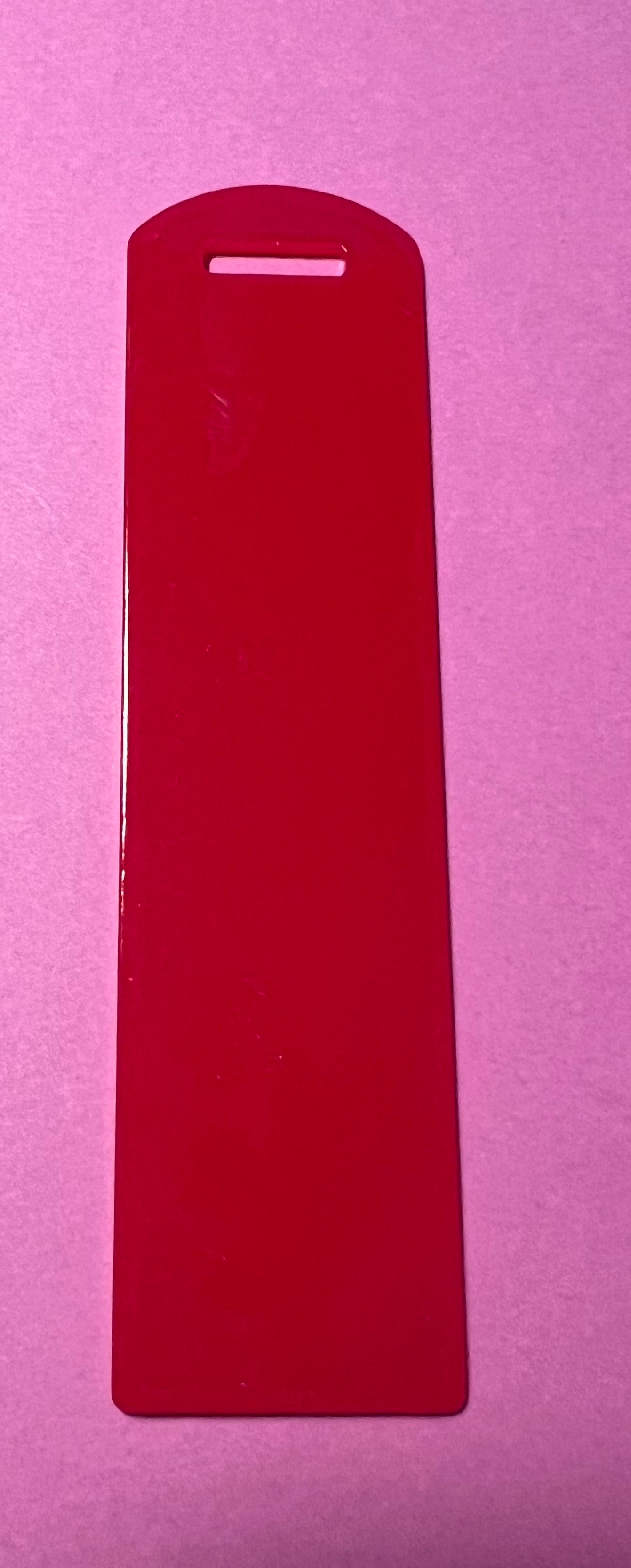 Red acrylic bookmark