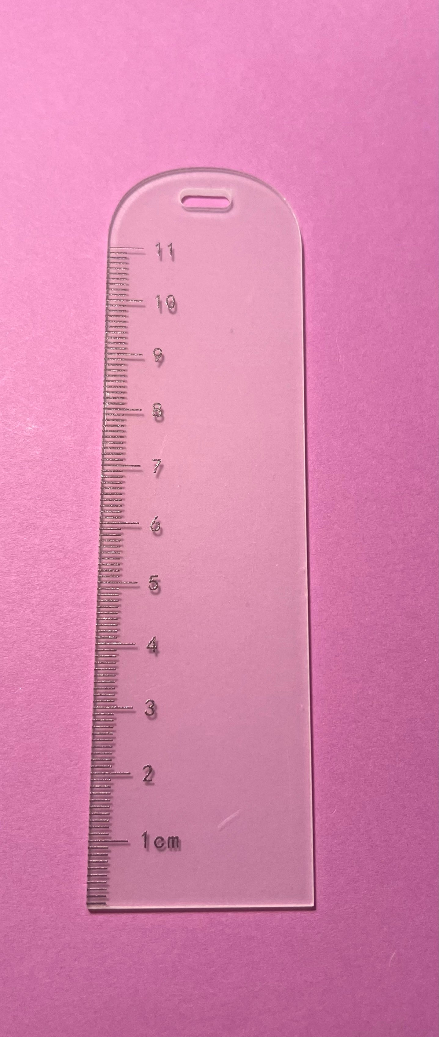 Clear Ruler acrylic bookmark