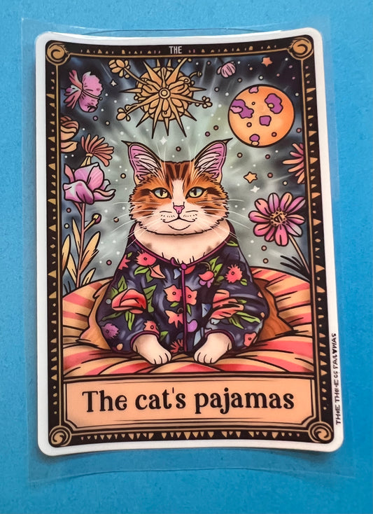 The Cats Pajamas Tarot Card Decal