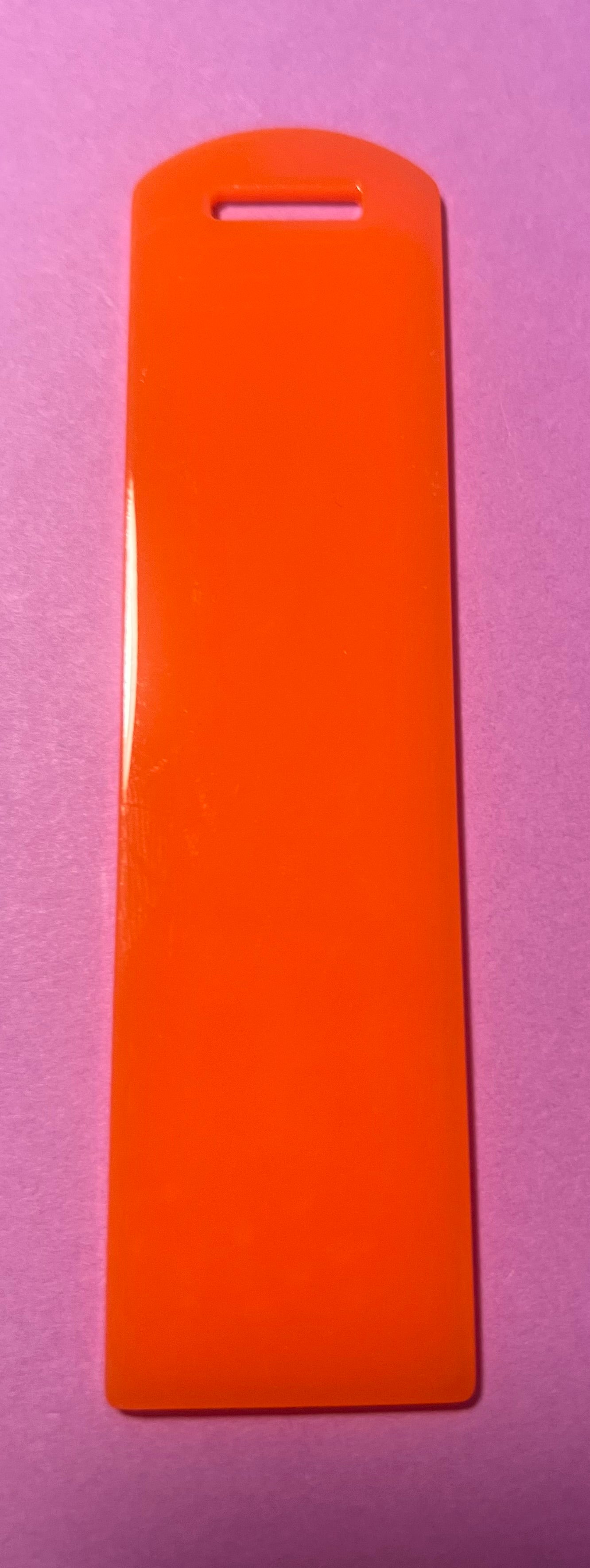 Orange acrylic bookmark