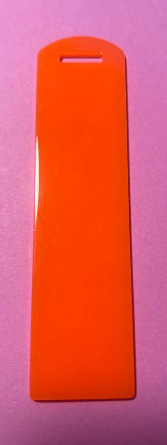 Orange acrylic bookmark