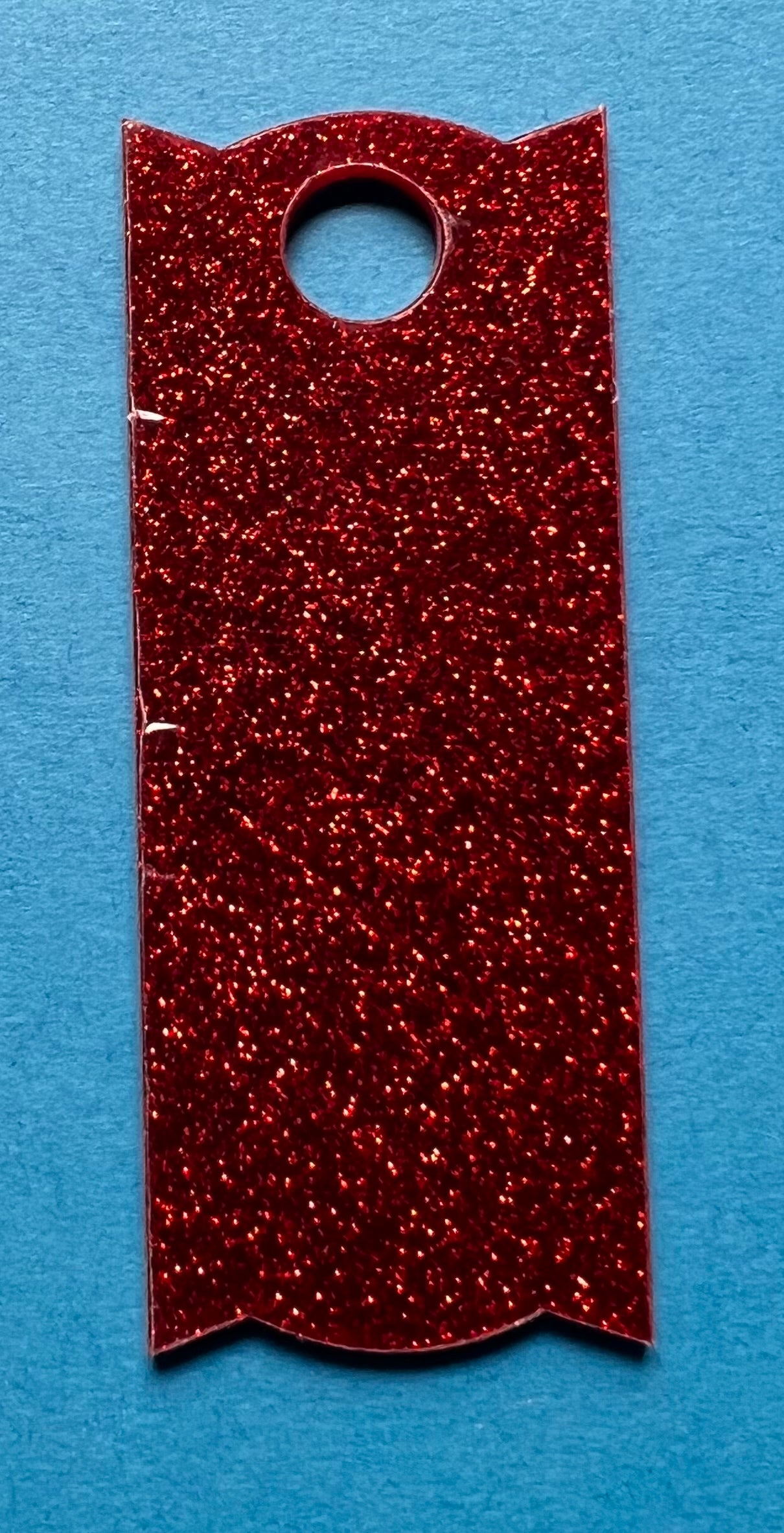 Acrylic Lid Topper Dark Red Glitter