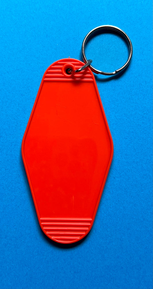 Orange Acrylic Keychain Blank