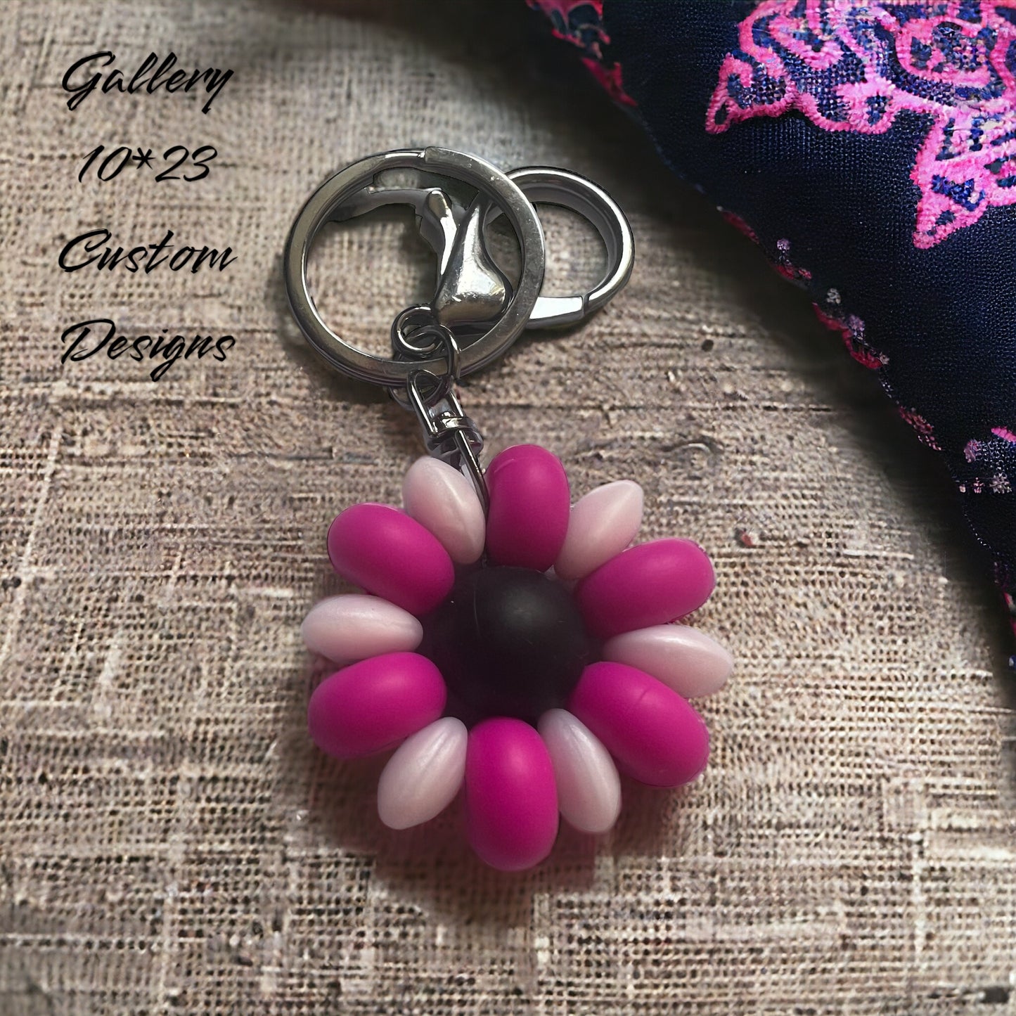 Pinkie Themed flower keychain