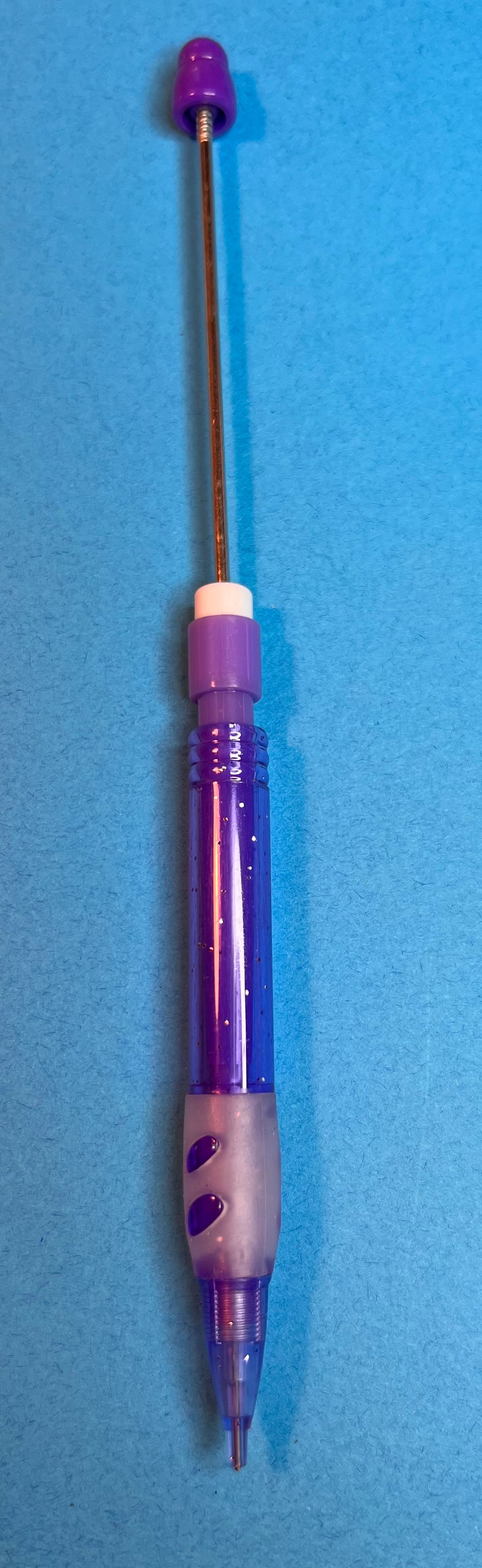 Beadable Neon Purple Glitter Mechanical Pencil