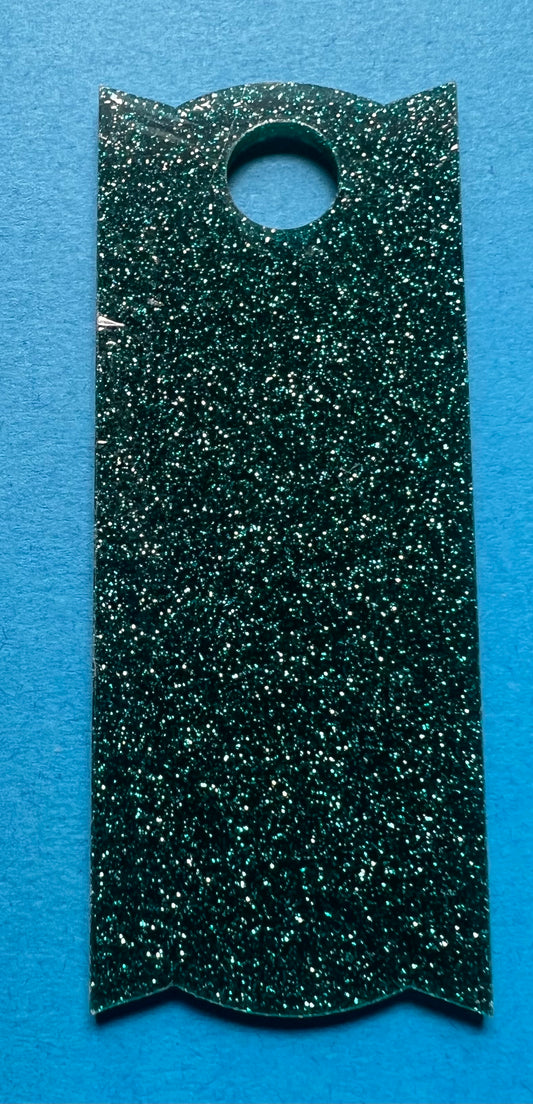 Acrylic Lid Topper Dark Blue/Green Glitter