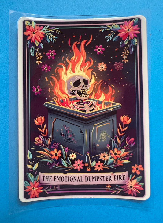 The Emotional Dumpster Fire Tarot Card Decal