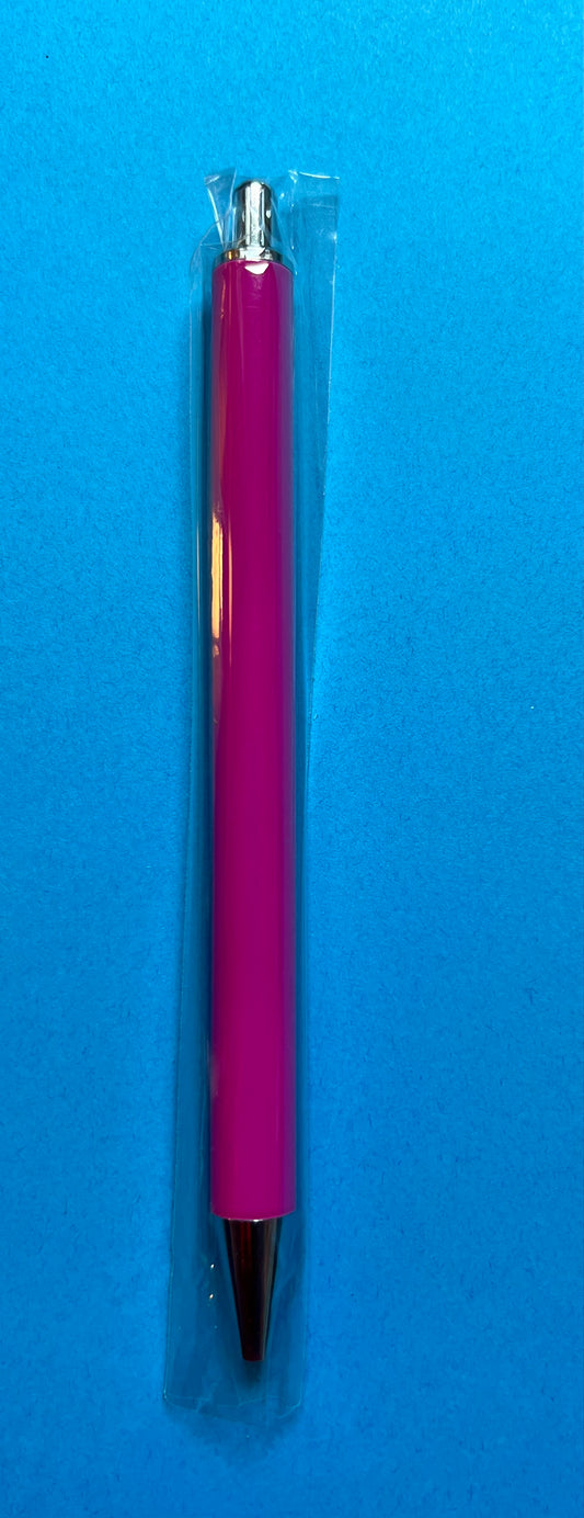 Magenta metal pen silver tip