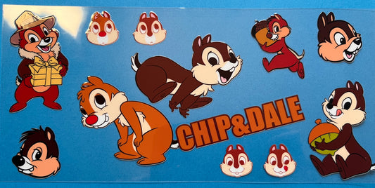 16oz Chip and Dale uvdtf cup wrap