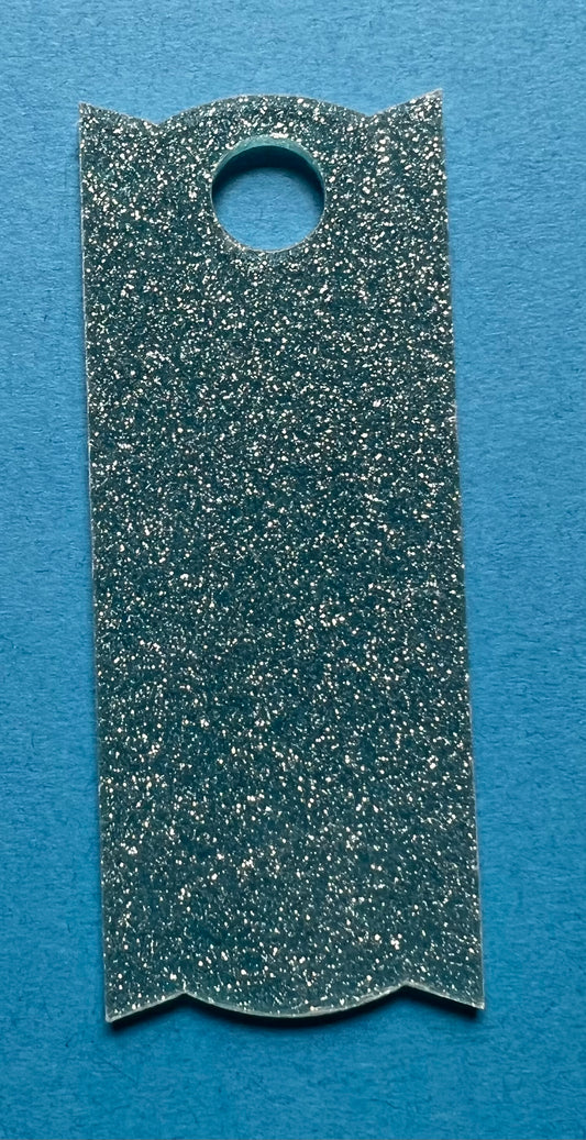 Acrylic Lid Topper Light Blue Glitter