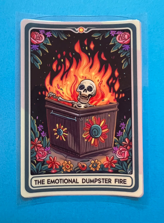 The Emotional Dumpster Fire Tarot Decal #2