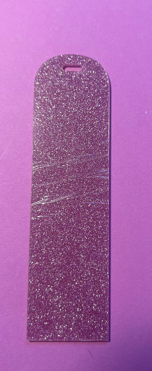 Light purple glitter acrylic bookmark