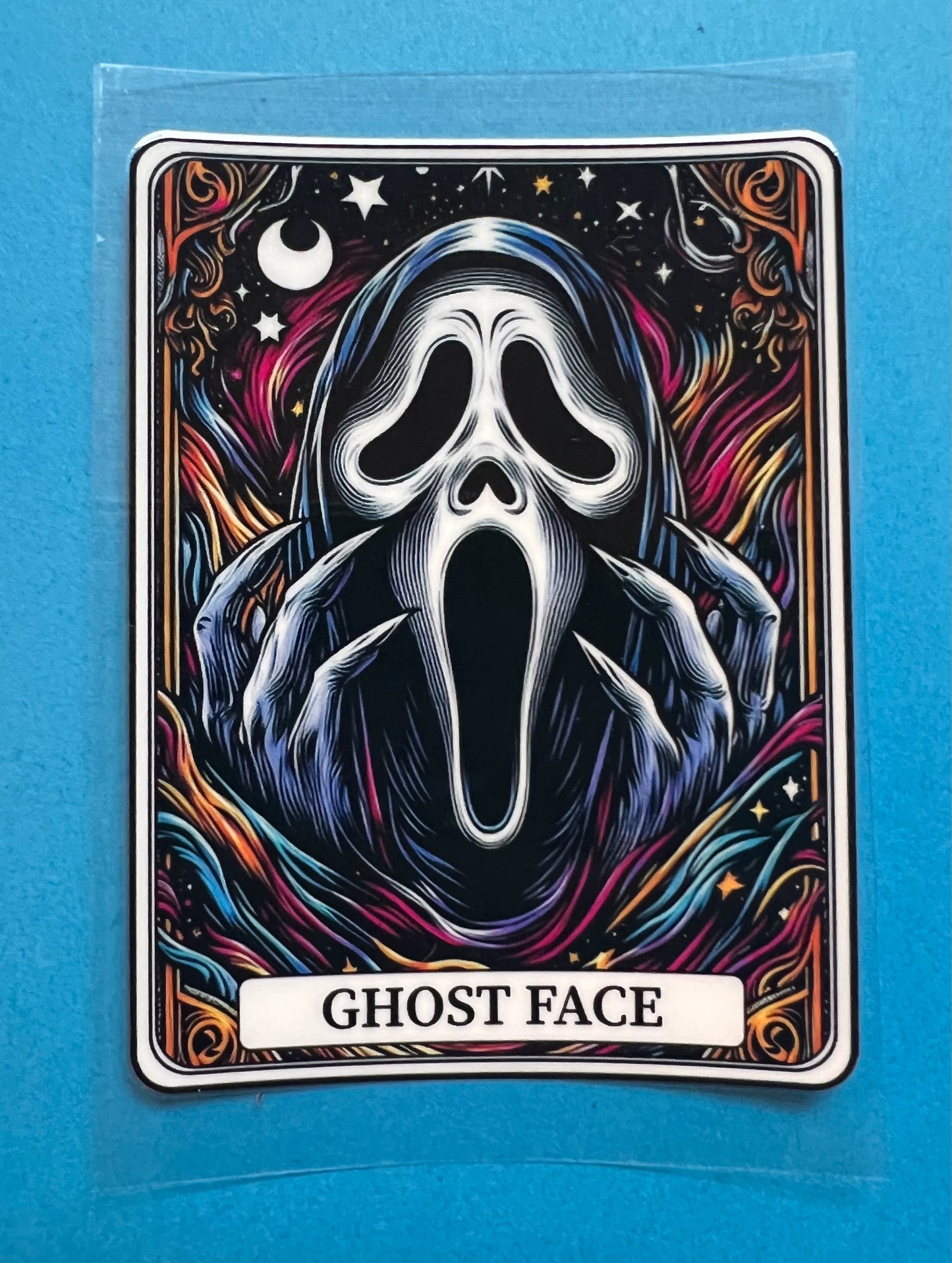 Ghost Face Tarot Card Decal