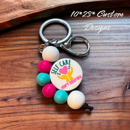 Half wave Self care silicone keychain