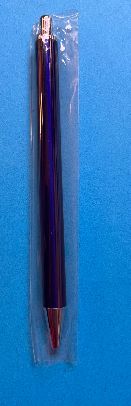 Midnight blue metal pen silver tip