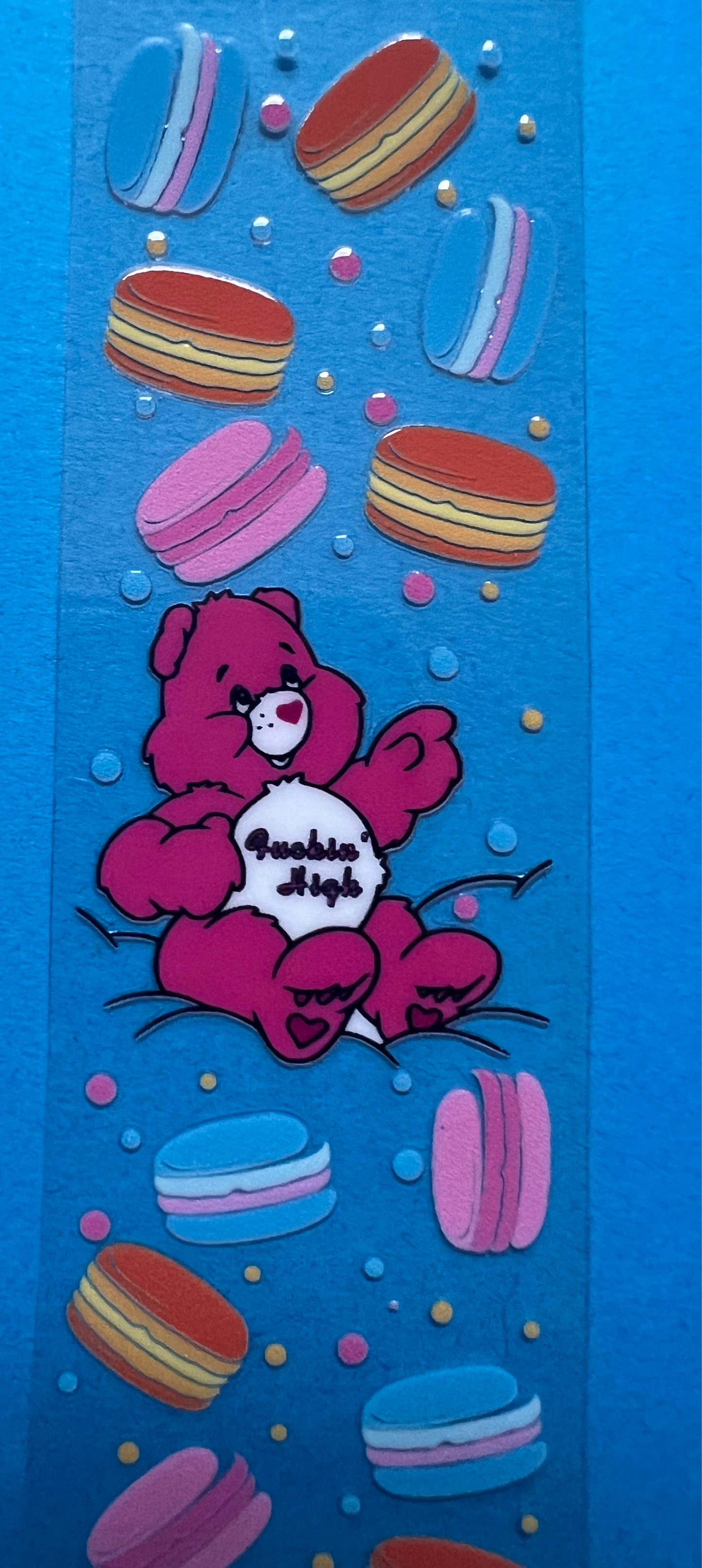 Pink SWEAR Bear 2 pen wrap UVDTF