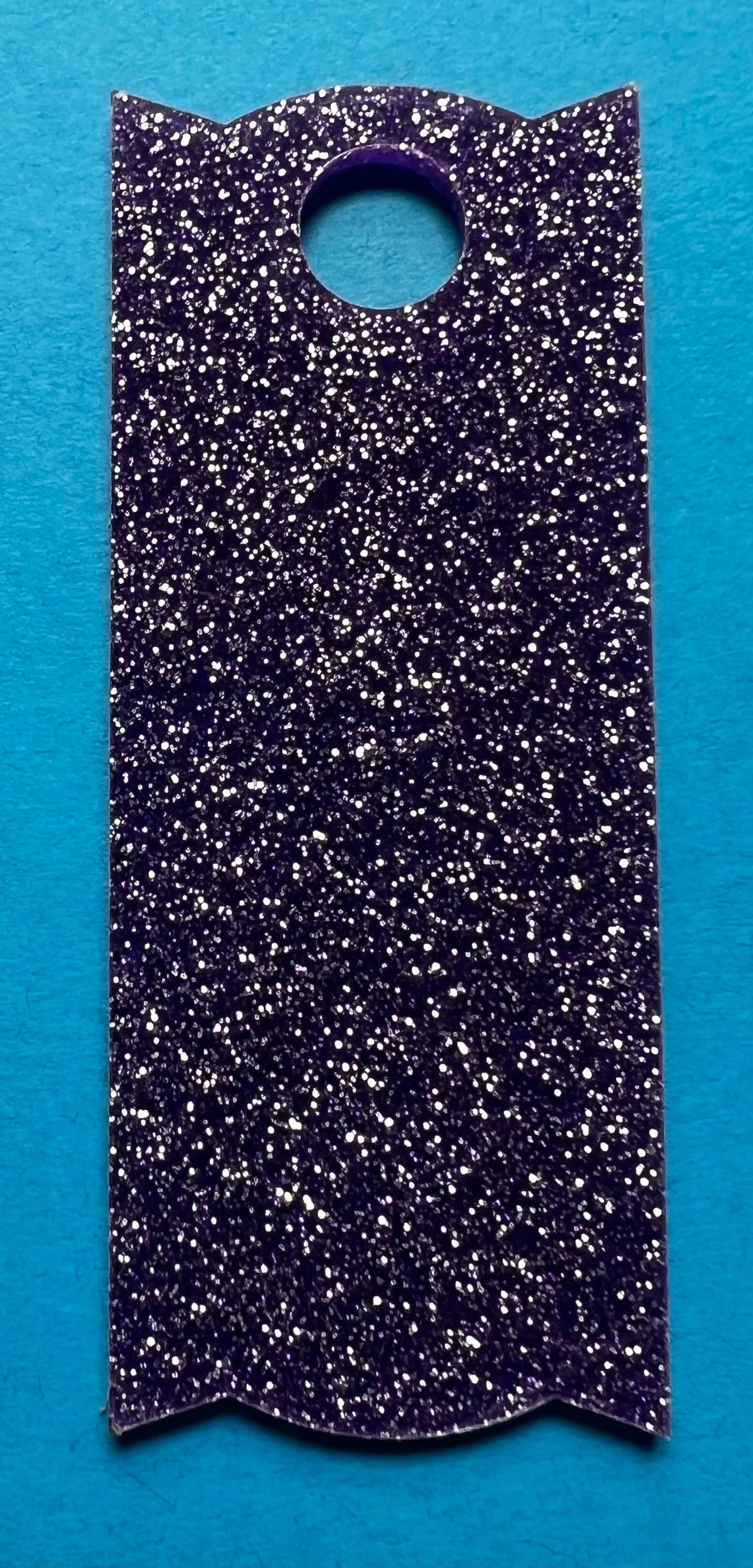 Acrylic Lid Topper Dark Purple Glitter