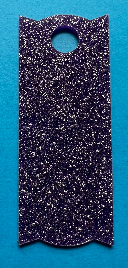 Acrylic Lid Topper Dark Purple Glitter