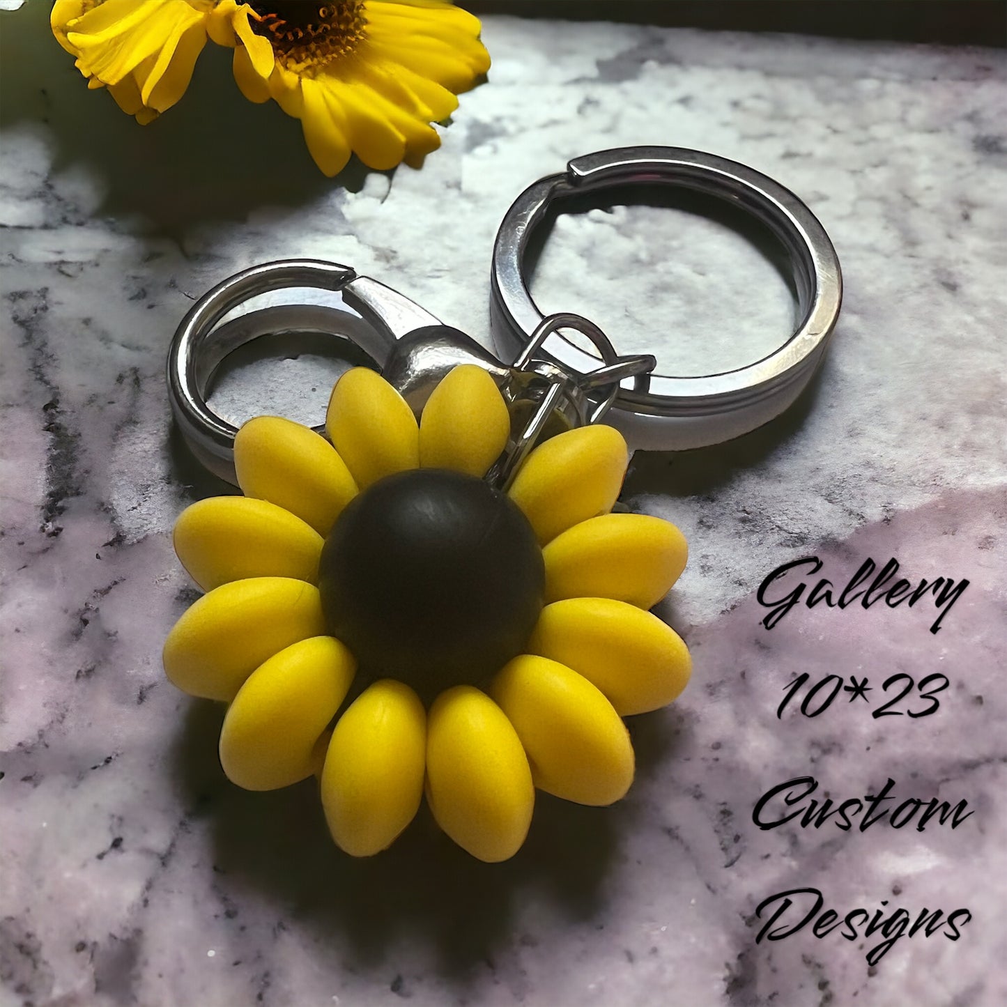 Sunflower keychain