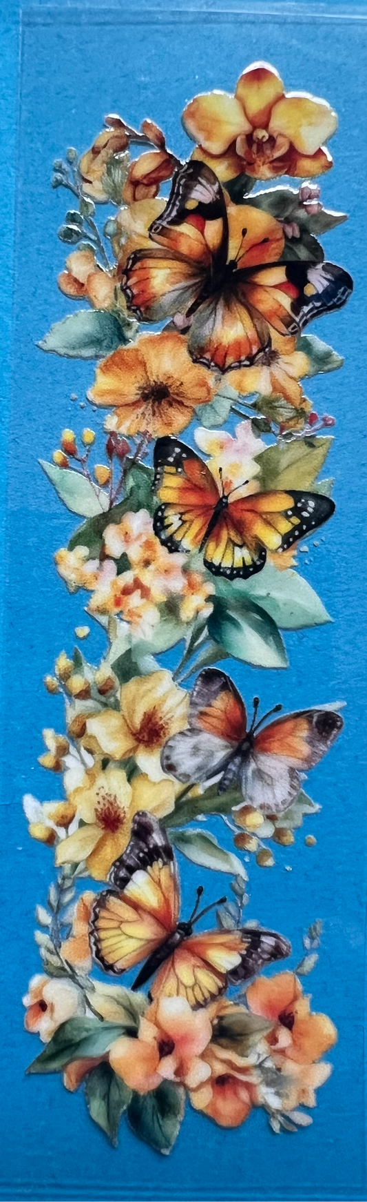 Yellow flowers and monarch butterflies pen wrap UVDTF