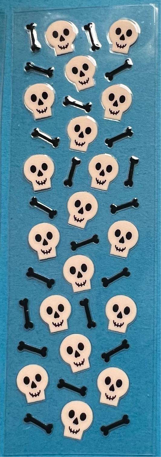 Halloween skull and bones pen wrap UVDTF