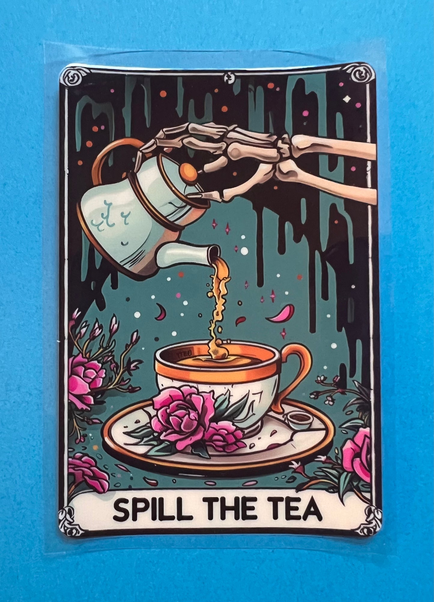 Spill The Tea Tarot Card Decal #2