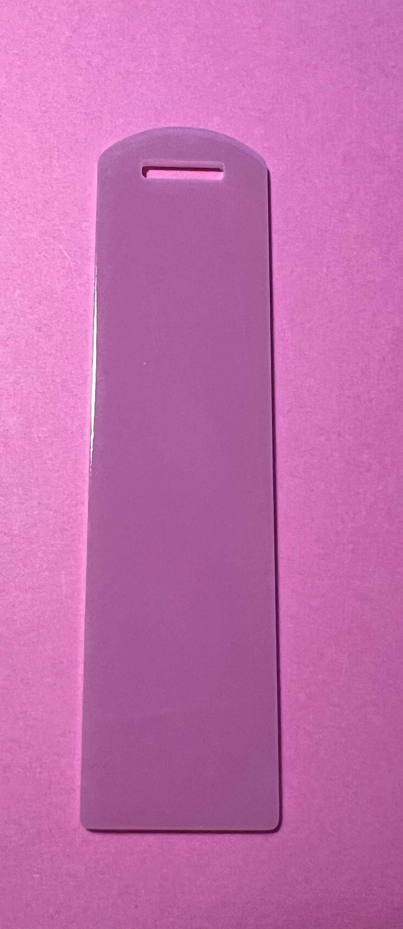 Glow in the dark purple acrylic bookmark